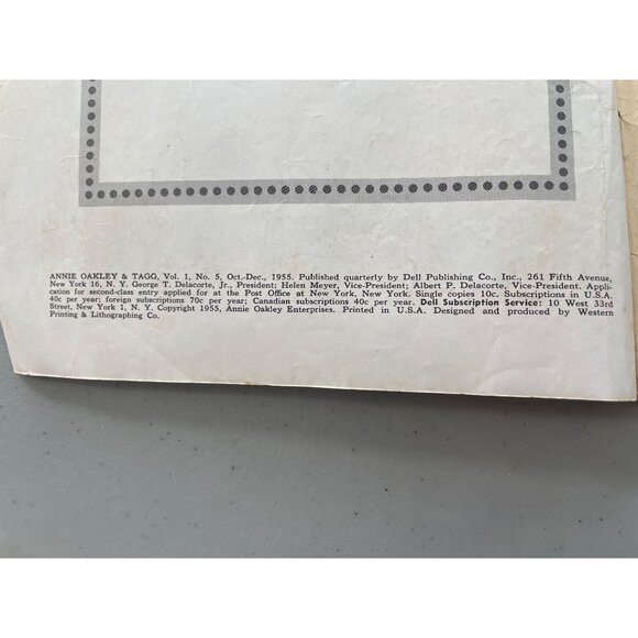 Dell Annie Oakley and Tagg #5 Vol 1 Oct-Dec 1955 Comics Vintage Bagged Boarded - Picture 5 of 6